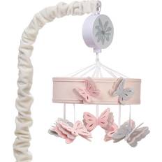 Lambs & Ivy Mobiles Lambs & Ivy Baby Blooms Pink Butterfly Musical Baby Crib Mobile Soother Toy