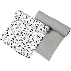 The Honest Company Baby Nests & Blankets The Honest Company 2-Pack Pattern Play Organic Cotton Swaddle Blanket