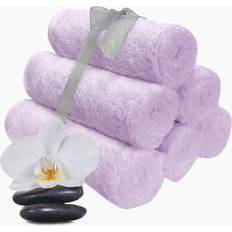 KeaBabies 6-Pack Organic Baby Washcloths Bamboo Washcloth Face Towel (Soft Lilac)