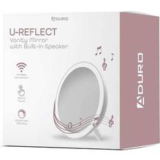 Aduro Round Vanity Makeup Mirror with Lights and Bluetooth Speaker