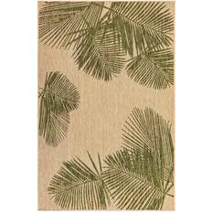 Polypropylene Carpets Liora Manne Trans-Ocean Imports CRE69843906 Carmel Palm Green, Beige