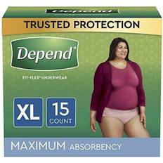 Depend Fit-Flex Adult Incontinence Underwear for Women Maximum Absorbency  Extra-Large Light Pink Count • Price »