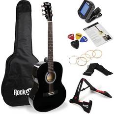 Rockjam String Instruments Rockjam Acoustic Guitar Kit, Black