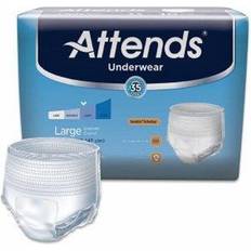 Attends Adult Absorbent Underwear Pull On with Tear Away Seams Large Disposable Moderate Abs