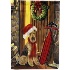 Caroline's Treasures PPP3007GF Airedale Welcome Christmas Flag
