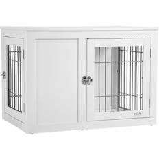 Pawhut Dogs Pets Pawhut Dog Crate Furniture Wire Indoor Pet Kennel Cage 55.2x59.7