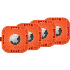 Case-Mate Pelican Protector Series Stick-On Mount for Apple AirTags Orange (4 Pack)