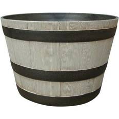 Southern Patio Pots, Plants & Cultivation Southern Patio 22.24 Dia 13 H Birchwood Gray High-Density Resin Whiskey Barrel Planter
