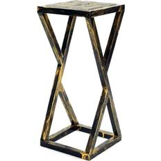 Benjara Outdoor Planter Boxes Benjara 19.5 Inches Stone Top Plant Stand with Base