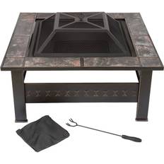 Pure Garden Wood Burning 32" Marble Tile Pit
