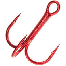 Gamakatsu Round Bend Treble Hooks Red 10 Pack #6 Red