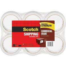3M Shipping, Packing & Mailing Supplies 3M Scotch 1.88 in. x 163.8 ft. Commercial Grade Shipping Packaging Tape (Case of 6, 6-Packs)