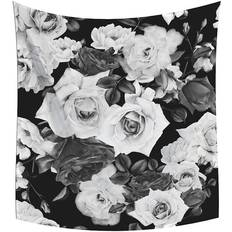 Interior Decorating RoomMates Black And White Floral Tapestry, black/ white
