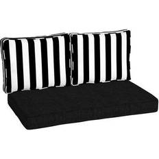 Arden Selections Outdoor Loveseat Chair Cushions Black