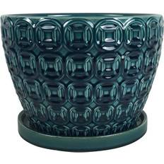 Southern Patio Pots & Planters Southern Patio Mayer 12 8.66 Seafoam Ceramic Pot, Blue