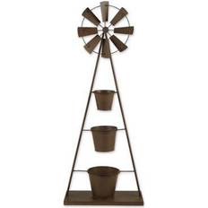 Zingz & Thingz Pots, Plants & Cultivation Zingz & Thingz 16.25 7.25 41.5 Windmill Iron Plant Stand 3-Tier, Brown