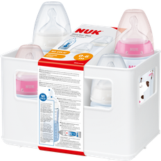 Flaschenfütterungssets Nuk Starter Set First Choice ⁺ Temperatur Control från födseln rosa/vit