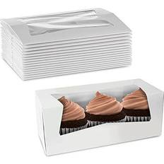 MT Products 4 White Auto Pop-up Pastry Boxes Cookie Cutter