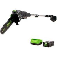 Chainsaws Greenworks 80V Cordless 10" Brushless Pole Saw (2.0Ah Battery and Rapid Charger Included) Green