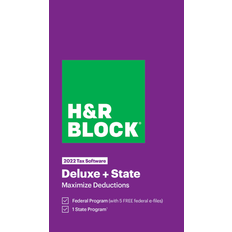 H&R Block Office Software H&R Block Tax Software Deluxe Plus State 2022