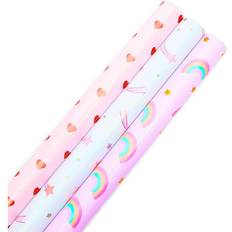 American Greetings Reversible Wrapping Paper Jumbo Roll, Red and White  Polka Dots (1 Roll, 175 sq. ft.)