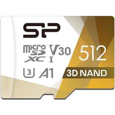 Silicon Power 512GB Superior Pro microSDXC UHS-I (U3) V30 4K A1 Memory Card with Adapter (SU512GBSTXDU3V20AC)