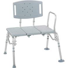 Exercise Benches Drive Medical Heavy Duty Bariatric Plastic Seat Transfer Bench, Gray