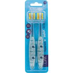 OOAK Kids Toothbrush Tapered V++Max Soft Bristles Pack Narwhal Blue 2 Count