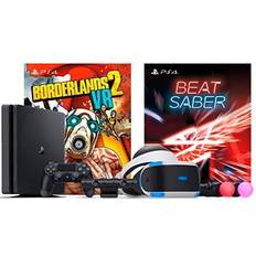 Playstation ps4 1tb Game Consoles Playstation Beat Saber with Borderlands 2 VR Console Bundle: Playstation 4 Slim 1TB Gaming Console with PSVR Borderlands 2 VR and Saber Beat Bundle (PS4)
