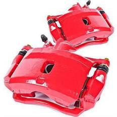 Power Stop Bike Spare Parts Power Stop S4754 Pair of High-Temp Red Powder Coated Calipers