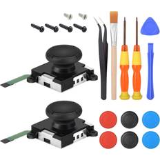 Mcbazel 7 in 1 Joystick Repair Kit for PS5 Controller, 3D Analog Joystick  Thumb Sticks Replacement Thumb Caps Grips with Screwdriver and Prying Tools