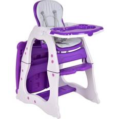 Accessories Costway 3 in 1 Infant Table & Baby High Chair Set