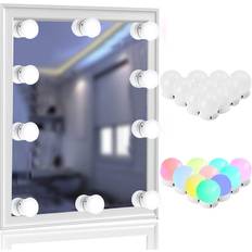 Cosmetic Tools SICCOO Vanity Mirror Light, RGB Colorful DIY Hollywood Style LED Makeup Mirror Lights with 10 Dimmable Light Bulbs,USB Cable, RGB (Mirror Not Include)
