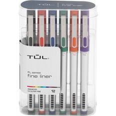  TUL Retractable Gel Pens, Needle Point, 0.5 mm, Gray Barrel,  Assorted Bright Ink Colors, Pack Of 8 : Office Products