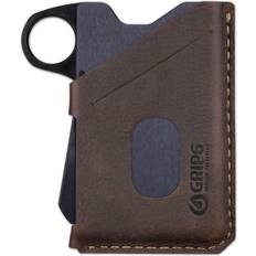 Minimalist Wallets For Men Slim Wallets For RFID For Front Pocket - Blue Steel Loop w/Brown