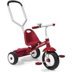 Radio Flyer Ride-On Toys Radio Flyer Deluxe Steer and Stroll Kids Outdoor Recreation Bike Tricycle in Red