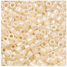 Crafts Miyuki Delica Seed Beads 11/0 Opaque Cream AB DB157 6.8 Grams