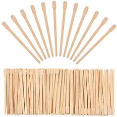 Wax Applicators & Wax Heaters 500 Pieces Brow Wax Sticks Small Wax Spatulas Applicator Wood Craft Sticks for Hair Removal Nose