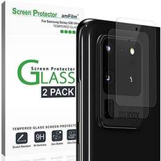 Screen Protectors amFilm Samsung Galaxy S20 Ultra Back Camera Lens Tempered Glass Screen Protector (2 Pack)