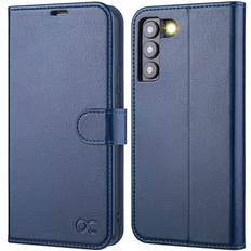 OCASE Compatible with Galaxy S22 5G Wallet Case, PU Leather Flip Folio Case with Card Holders RFID Blocking Kickstand [Shockproof TPU Inner Shell] Phone Cover 6.1 Inch (2022) Blue