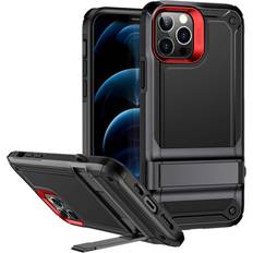 ESR Kickstand Case for iPhone 12 and iPhone 12 Pro (6.1 inch) Tough Military-Grade Drop Protection with Stand Black