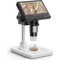 Elikliv EDM4 4.3" Coin Microscope, LCD Digital Microscope 1000x, Coin Magnifier with 8 Adjustable LED Lights, PC View, Windows Compatible