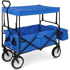 Garden Bags Best Choice Products Collapsible Folding Utility Wagon with Canopy Garden Cart
