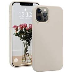 Apple iPhone 12 Cases iPhone 12/iPhone 12 Pro Silicone Case, SOH Mingying Full Body Protective Phone Case, Premium Soft Rubber Shockproof Case Compatible with Apple iPhone 12/12 Pro(6.1Inch) (Stone)