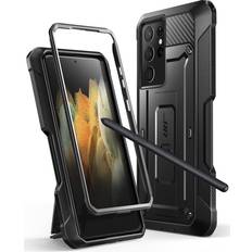 Supcase UB Pro Series Case for Samsung Galaxy S21 Ultra 5G(2021 Release) Without Built-in Screen Protector, Full-Body Dual Layer Rugged Holster & Kickstand Case with S Pen Slot (Black)