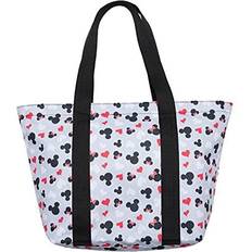 Disney Bags Disney Tote Mickey & Minnie Mouse Icon Print Zipper Travel Bag (Grey)