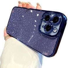 Fycyko Compatible with iPhone 11 Pro Max Case Glitter Luxury Cute Flexible Plating Cover Camera Protection Shockproof Phone Case for Women Girl Design for iPhone 11 Pro Max 6.5'' Navy Blue