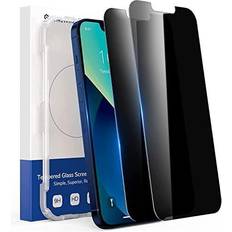 Syncwire Privacy Screen Protector for iPhone 14 iPhone 13 iPhone 13 Pro (2-Pack) Anti-Fingerprint Tempered Glass (9H Hardness 6X Stronger Installation Frame Bubble Free)