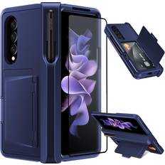 Kickstand Case with Tempered Glass for Galaxy Z Fold 3