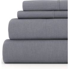 California King Bed Sheets Becky Cameron Bamboo Blend Deep Pocket Bed Sheet Gray (274.3x259.1)